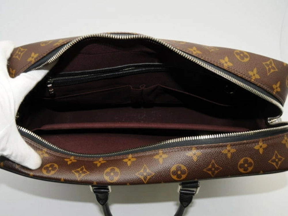 Louis Vuitton Porte Voyage Documents Brown Macassar
